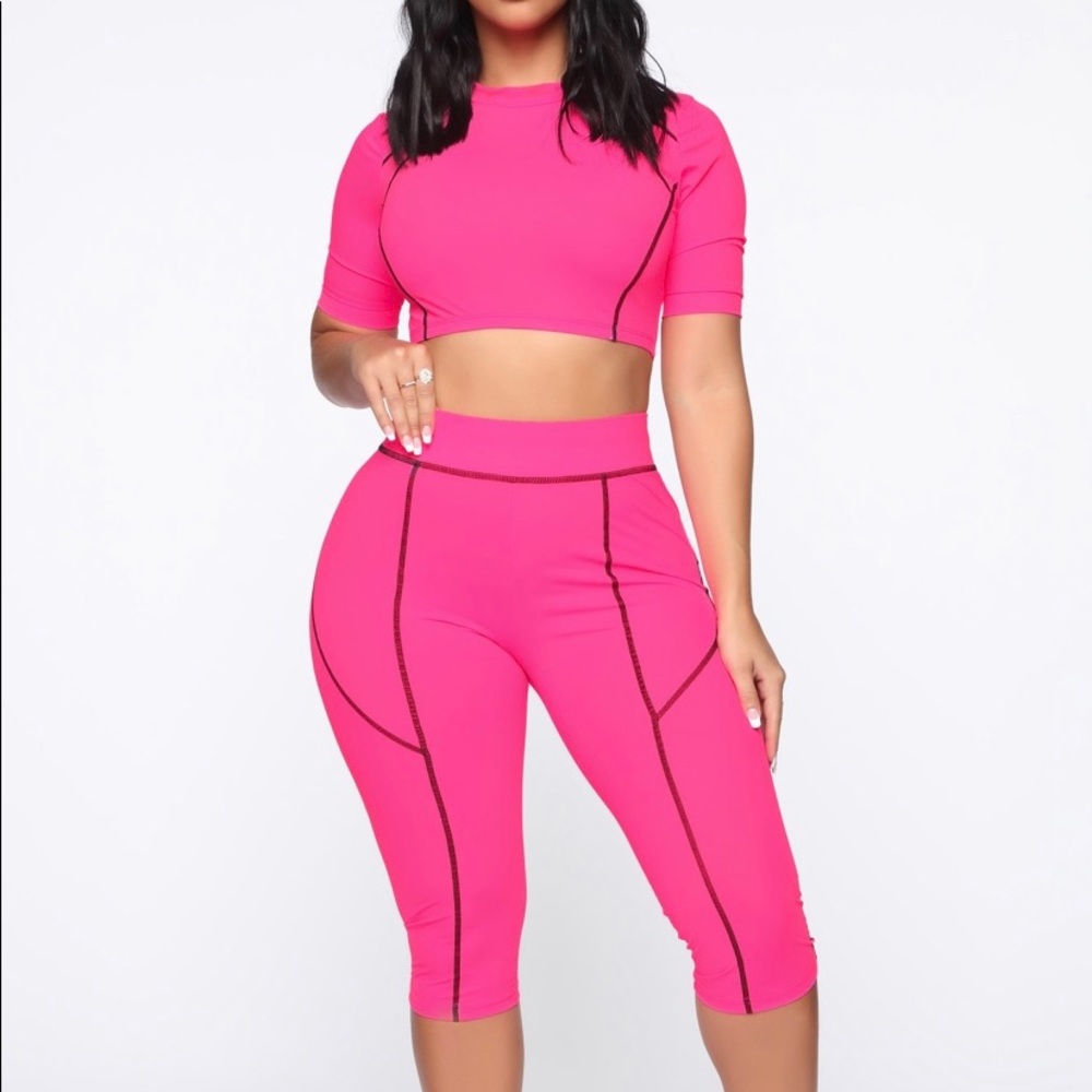 Fashion Nova lounge set pink